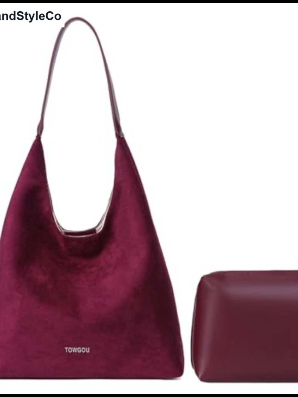 Suede Slouchy Hobo Bag Women Shoulder Tote Tablet Work